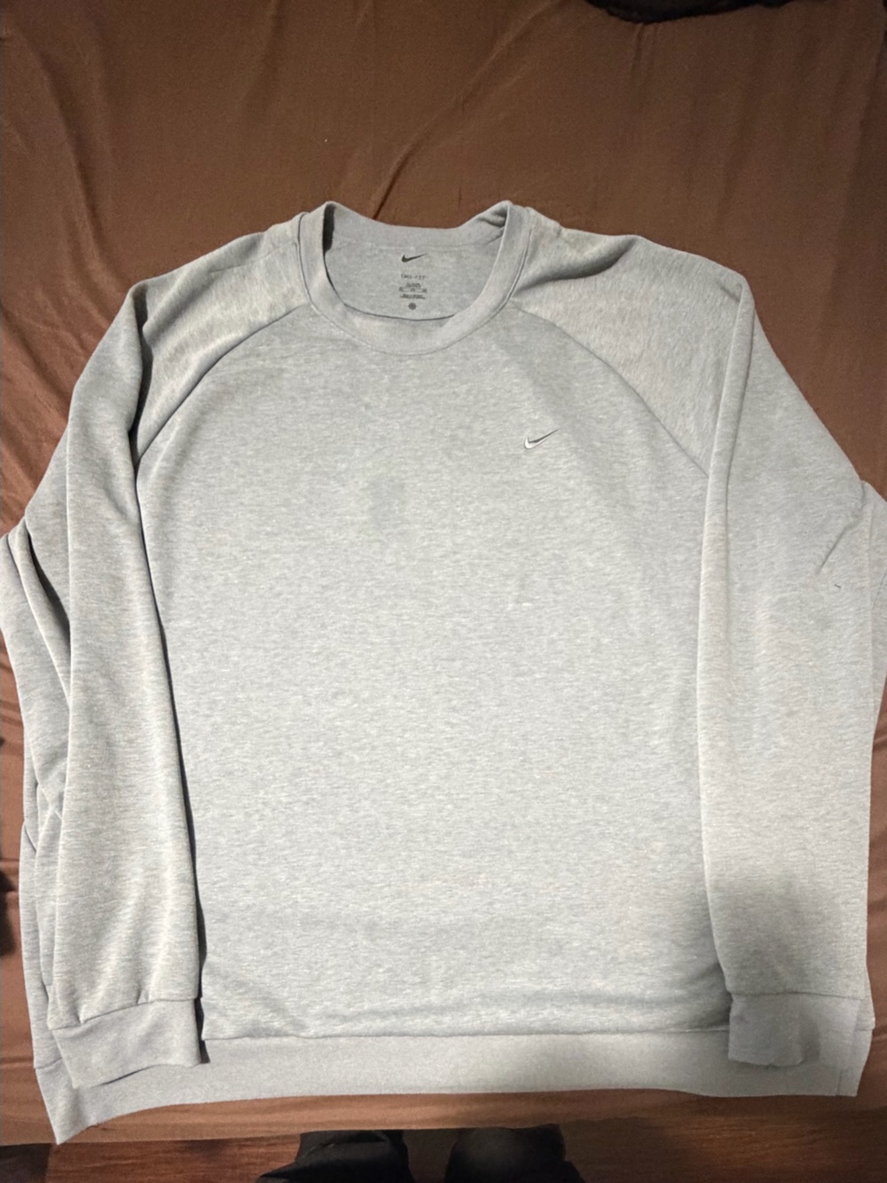 Nike Light Gray Kids Sweatshirt - Minimal Swoosh
